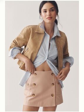 NWT Maeve Button Front Trench Skort